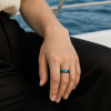 Bague tungstène brossée personnalisable arc en ciel