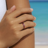 Anillo de tungsteno arcoíris personalizable