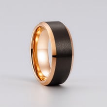 Anillo de tungsteno mate cepillado personalizable