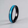 Bague personnalisee anneau homme femme tungstene turquoise