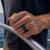 Bague mariage personnalisee alliance tungstene opale