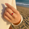 Bague argent celtique onyx rouge