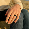 Bague de mariage personnalisée tungstène brossé
