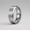 M Bague homme anneau carbure tungstene mat brosse personnalisable