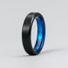 Bague personnalisée mariage tungstene brossé