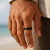 Bague personnalisée mariage tungstene brossé