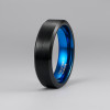 6mm Bague personnalisée mariage tungstene brossé