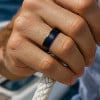 4mm Bague personnalisée mariage tungstene brossé