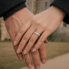 Bague tungstène anneau fin sablé personnalisable