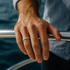 Bague tungstène anneau fin sablé personnalisable