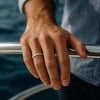 Bague tungstène anneau fin sablé personnalisable