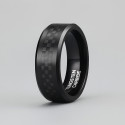Bague homme tungstene anneau noir fibre de carbone personnaliser