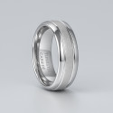 D Bague mariage personnalisable homme anneau Tungstene centre sable