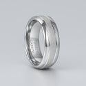 D Bague mariage personnalisable homme anneau Tungstene centre sable