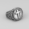 Anello con sigillo croce celtica in acciaio