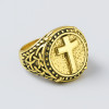 Anello con sigillo croce celtica in acciaio