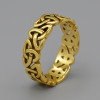 Bague homme anneau acier noeud celtique cisele