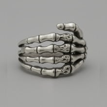Skelett-Handring für Herren aus Stahl