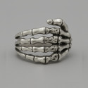 Anillo de mano de esqueleto de acero para hombre