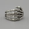 Men's Stainless Steel Polished Skeleton Hand Ring