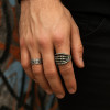 Bague homme acier main de squelette