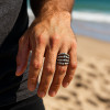 Bague homme acier main de squelette