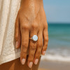 Bague chevaliere homme femme acier poli personnalisable