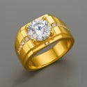 Bague Homme chevaliere acier zirconium