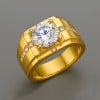 Bague Homme chevaliere acier zirconium