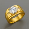 Bague Homme chevaliere acier zirconium