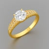 Bague femme chevaliere acier pavage zirconium