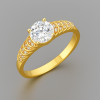Bague femme chevaliere acier pavage zirconium