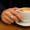 Bague femme chevaliere acier pavage zirconium