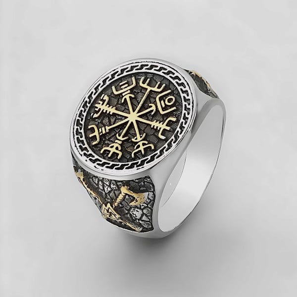 Bague Homme: Runes Vikings Celtiques 2378