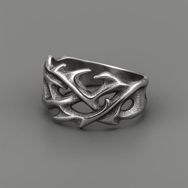 Bague homme anneau epine gothique