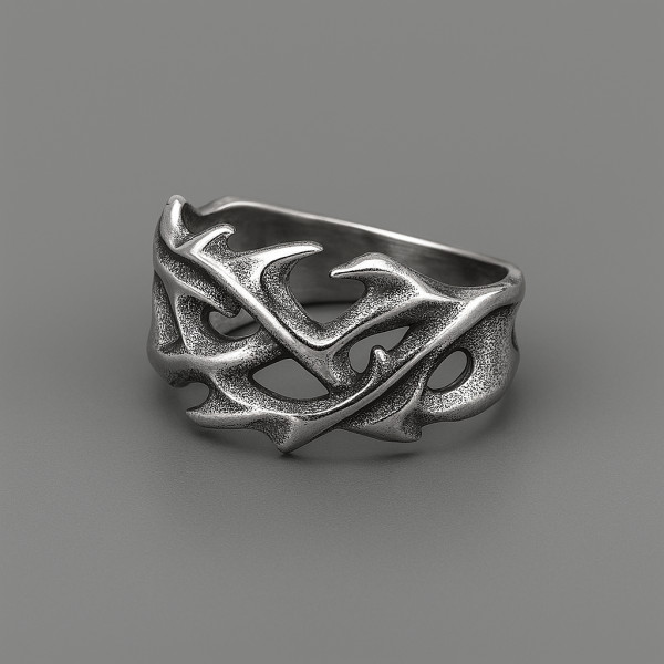 Bague homme anneau epine gothique