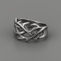 Anello da uomo con anello di spine gotiche