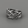 Bague homme anneau epine gothique