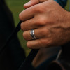 Bague acier personnalisable runes viking celtique