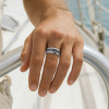 M Bague acier personnalisable runes viking celtique