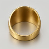 Bague homme Franc-maçonnerie acier plaque or