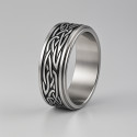 M Bague homme anneau tournant antistress acier noeud celtique