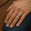 M Bague homme anneau tournant antistress acier noeud celtique
