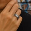 Bague homme anneau anti-stress tournant œil de Dieu