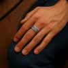 Bague homme anneau ecaille serpent anti-stress tournant