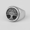 Bague homme acier chevaliere arbre de vie celtique