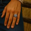 Bague homme acier chevaliere arbre de vie celtique