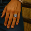 Bague homme acier chevaliere arbre de vie celtique