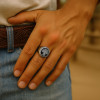 Bague homme acier chevaliere arbre de vie celtique