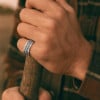 Bague argent homme anneau tournant celtique